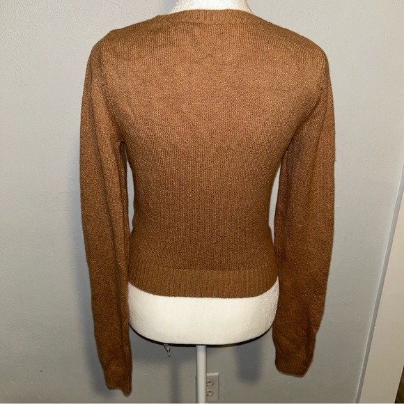 Hollister Tan Crew Neck Sweater with Bow - Picture 2 of 4